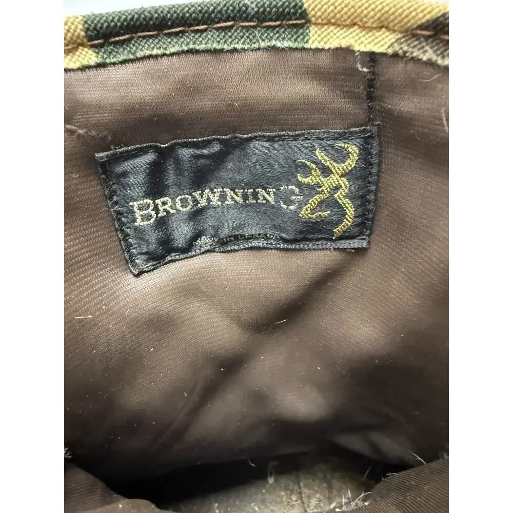 Vintage Browning Camo Duck Boots Made in Canada Embossed Sole Hunting Size 10